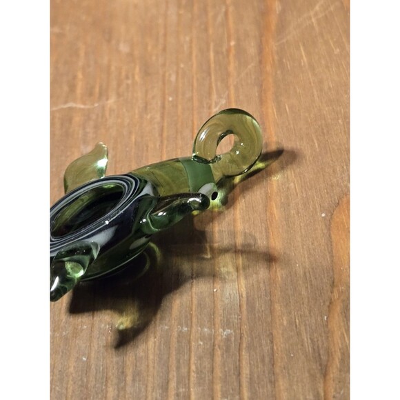 Handmade Art Handblown Glass Sea Turtle Pendant Necklace - Picture 6 of 7